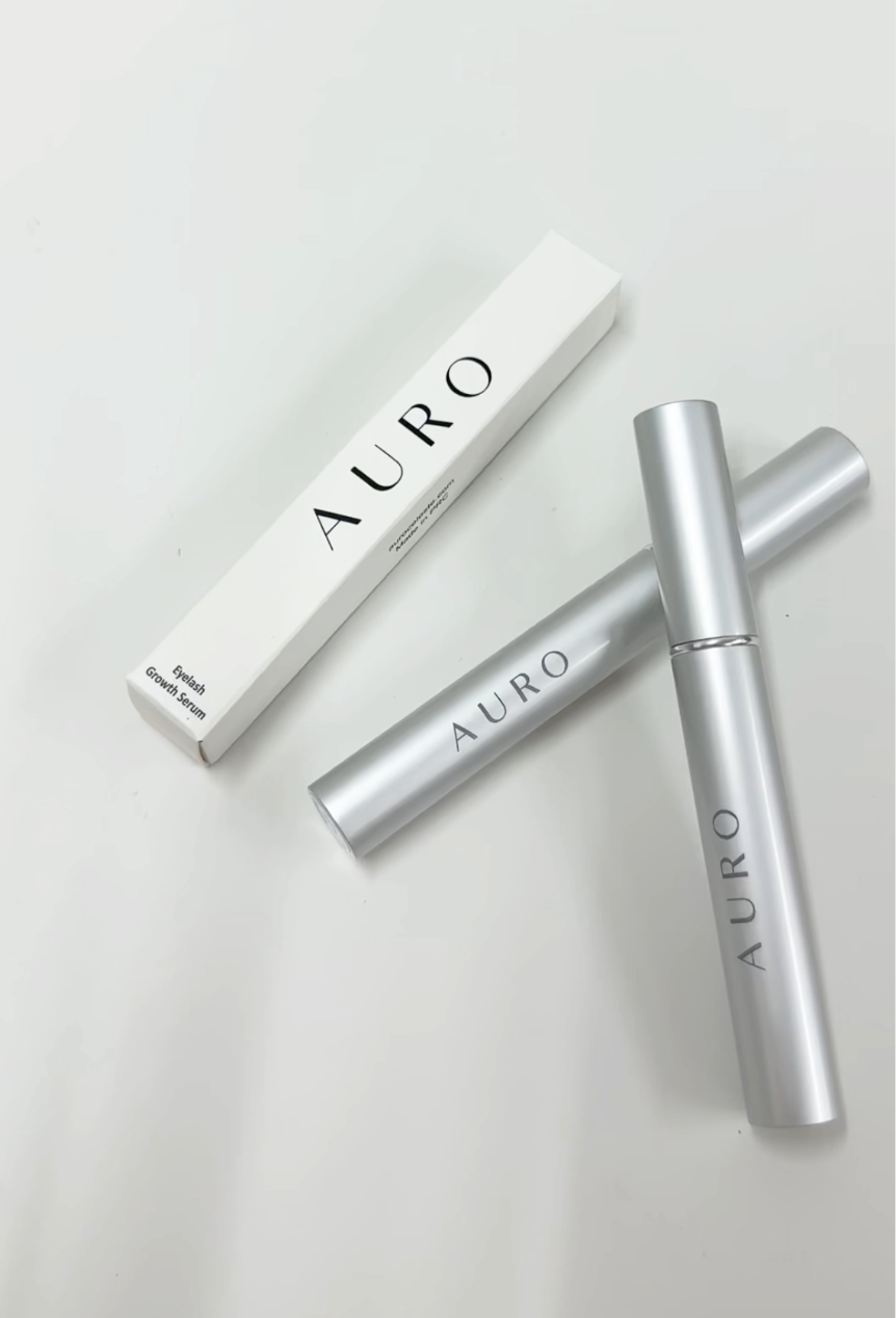 AURO eyelash growth serum flatlay